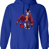 Hazbin Hotel - Husk Classic Graphic Pullover Hoodie - Blue