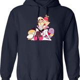 Hazbin Hotel Lucifer Morningstar Classic Graphic Pullover Hoodie - Navy