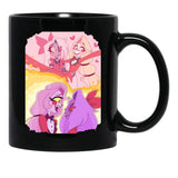 Hazbin Hotel - Vaggie And Charlie Painting Black Coffee Mug, Gift Coffee Mug - Black