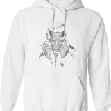 Hawk Tuah Retro Llama Hoodie - White
