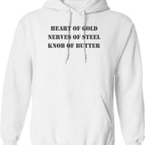 Heart And Brain Hoodie - Retro Graphic Pullover Hoodie for Men & Women - White