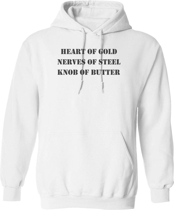 Heart And Brain Hoodie - Retro Graphic Pullover Hoodie for Men & Women - White