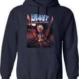 Heavenn And Hell Hoodie - Retro Graphic Pullover Hoodie for Men & Women - Navy