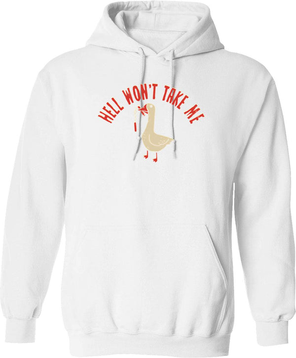 Hell Is Other People Hoodie - Retro Graphic Pullover Hoodie for Men & Women - White