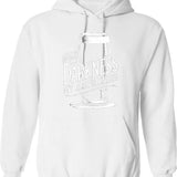 Hello Darkness Hoodie - Retro Graphic Pullover Hoodie for Men & Women - White
