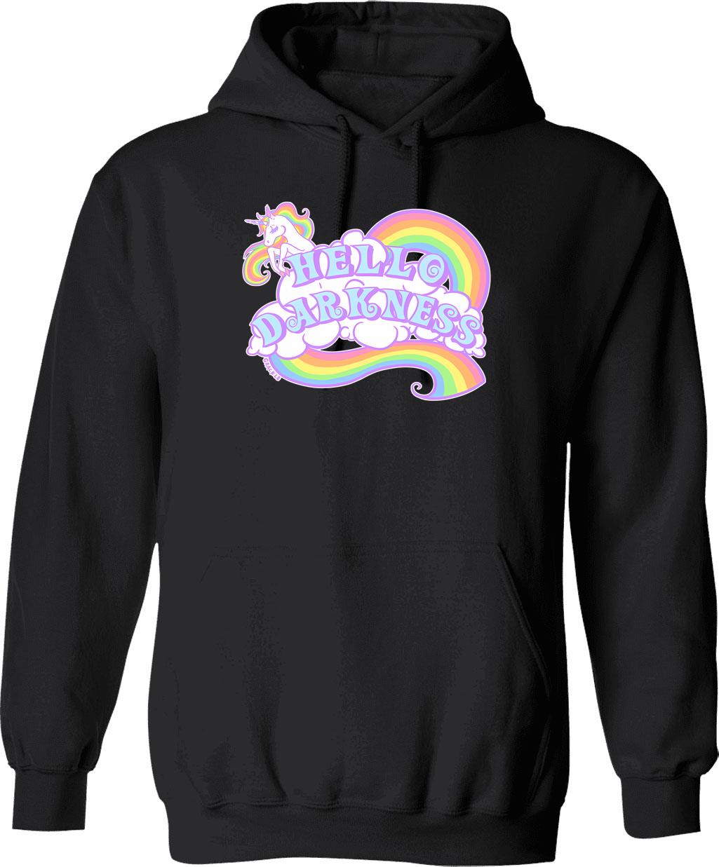 Hello 40 Hoodie - Retro Graphic Pullover Hoodie for Men & Women - Black