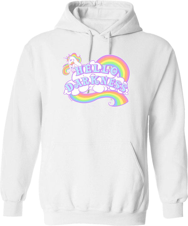 Hello 40 Hoodie - Retro Graphic Pullover Hoodie for Men & Women - White