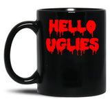 Hello Uglies Black Coffee Mug, Gift Coffee Mug