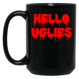 Hello Uglies Black Coffee Mug, Gift Coffee Mug - Black