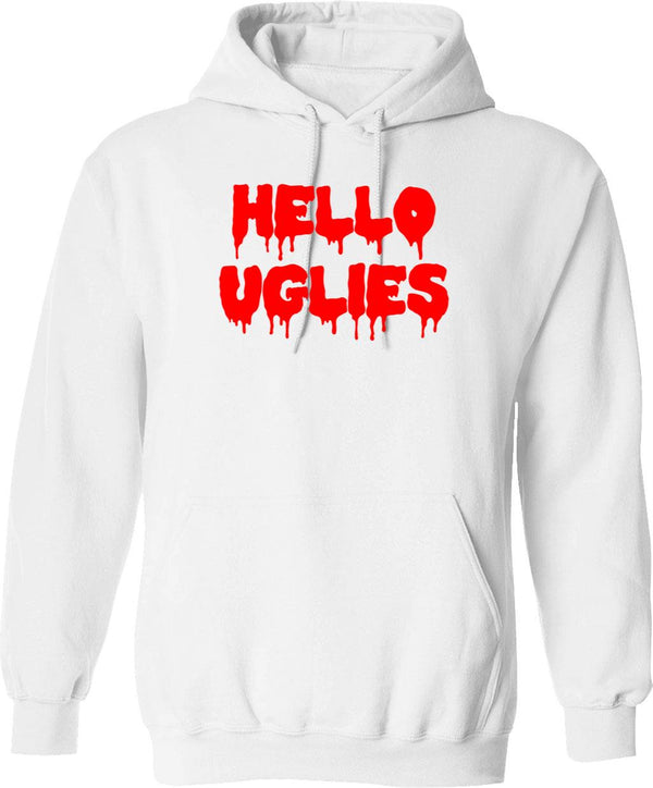 Hello Uglies Graphic Pullover Hoodie - White