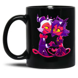 Helluva Boss Millie And Moxxie Black Coffee Mug, Gift Coffee Mug