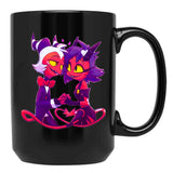 Helluva Boss Millie And Moxxie Black Coffee Mug, Gift Coffee Mug