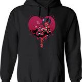 Helluva Boss Moxxie and Millie Classic Graphic Pullover Hoodie - Black