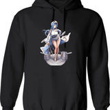 Hello People Hoodie - Retro Graphic Pullover Hoodie for Men & Women - Black