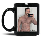 Henry Cavill Selfie Black Coffee Mug, Gift Coffee Mug
