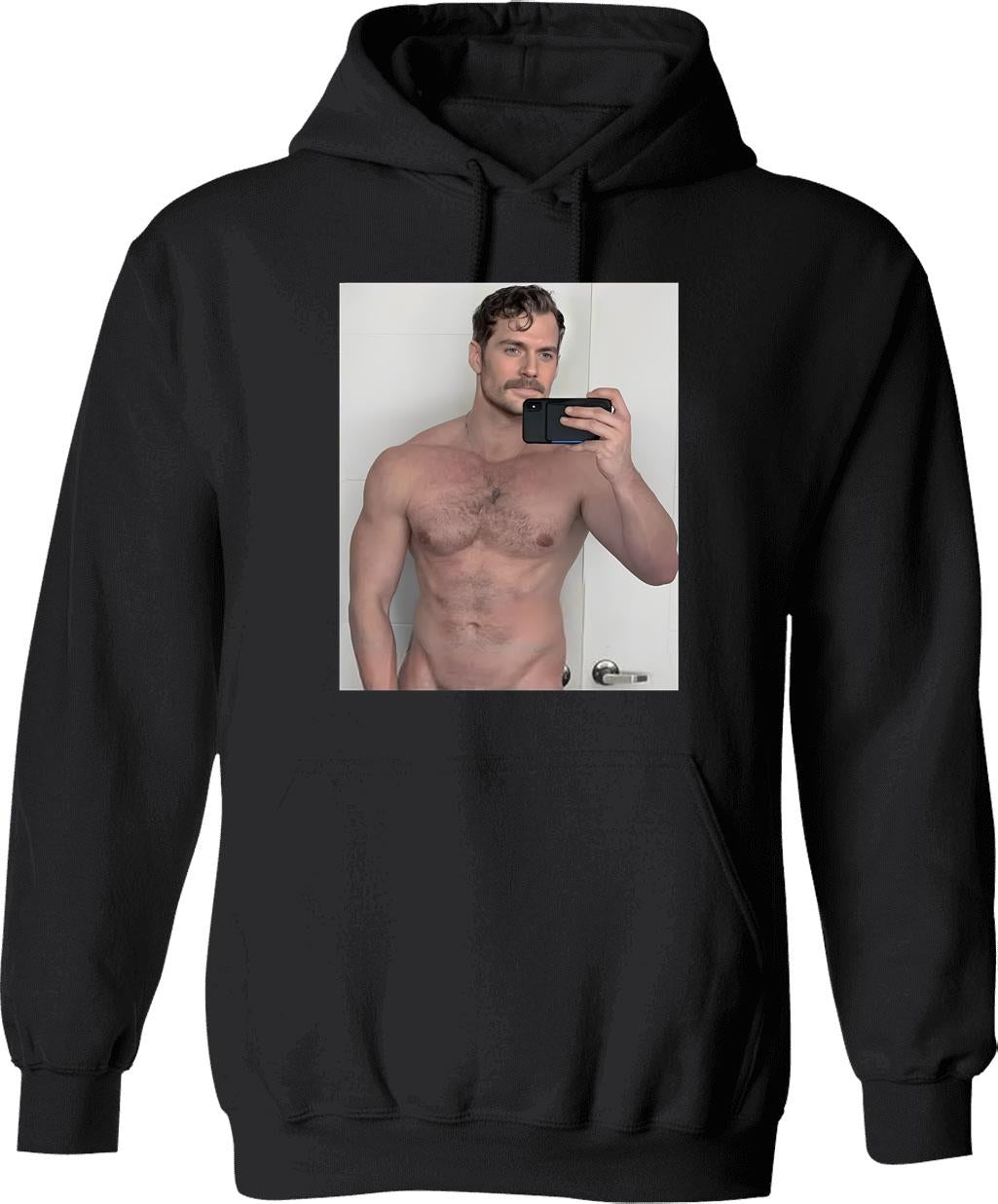 Henry Cavill Selfie Graphic Pullover Hoodie - Black