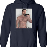 Henry Cavill Selfie Graphic Pullover Hoodie - Navy