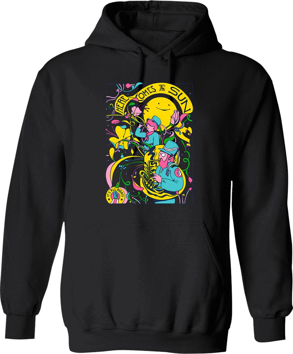 Here Comes The Apocalypse (1) Hoodie - Retro Graphic Pullover Hoodie for Men & Women - Black