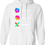 Herren Style Floral Pattern Vintage Hoodie - Retro Graphic Cosy Pullover - White