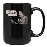 Hey Assbutt - Castiel Black Coffee Mug, Gift Coffee Mug