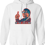 Hey Kids Look A Deer Christmas Vacation Graphic Pullover Hoodie - White