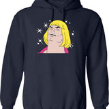 Heyyeyaaeyaaaeyaeyaa He-man Design Hoodie - Retro Graphic Pullover Hoodie for Men & Women - Navy