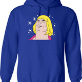 Heyyeyaaeyaaaeyaeyaa He-man Design Hoodie - Retro Graphic Pullover Hoodie for Men & Women - Blue