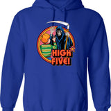 High Class Gentleman Hoodie - Retro Graphic Pullover Hoodie for Men & Women - Blue