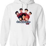 High Five Hoodie - Retro Graphic Pullover Hoodie for Men & Women - White