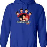 High Five Hoodie - Retro Graphic Pullover Hoodie for Men & Women - Blue