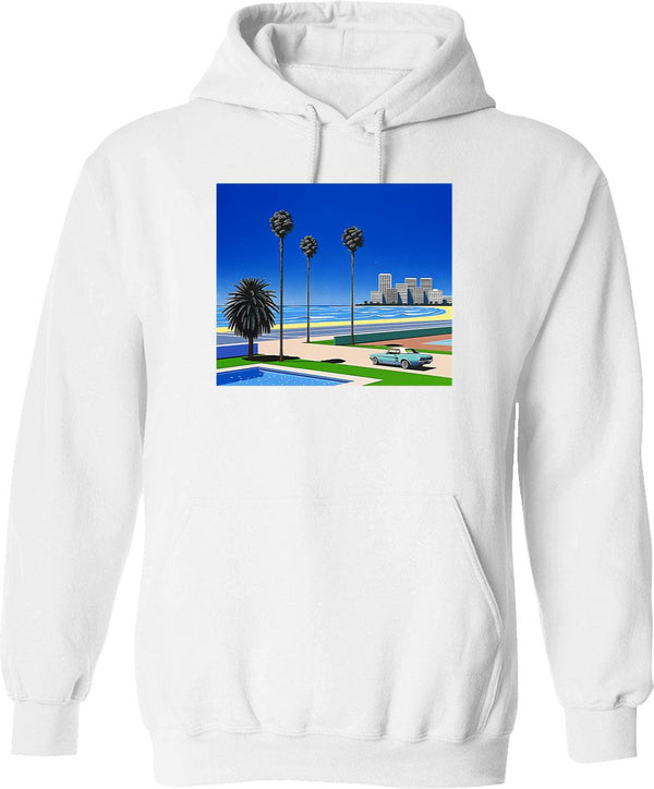 Hip Hop Deltron 3030 Essential Hoodie - Retro Graphic Pullover Hoodie for Men & Women - White
