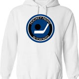 Hockey Night In Montreal Logo. Funny Father's Day Gift. Retro Canadian Habs Canadiens Canada Parody. Hoodie - White