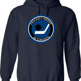 Hockey Night In Montreal Logo. Funny Father's Day Gift. Retro Canadian Habs Canadiens Canada Parody. Hoodie - Navy