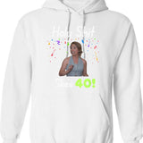 Hollywood Shuffle Winky Dinky Dog Hoodie - Retro Graphic Pullover Hoodie for Men & Women - White