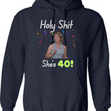 Hollywood Shuffle Winky Dinky Dog Hoodie - Retro Graphic Pullover Hoodie for Men & Women - Navy