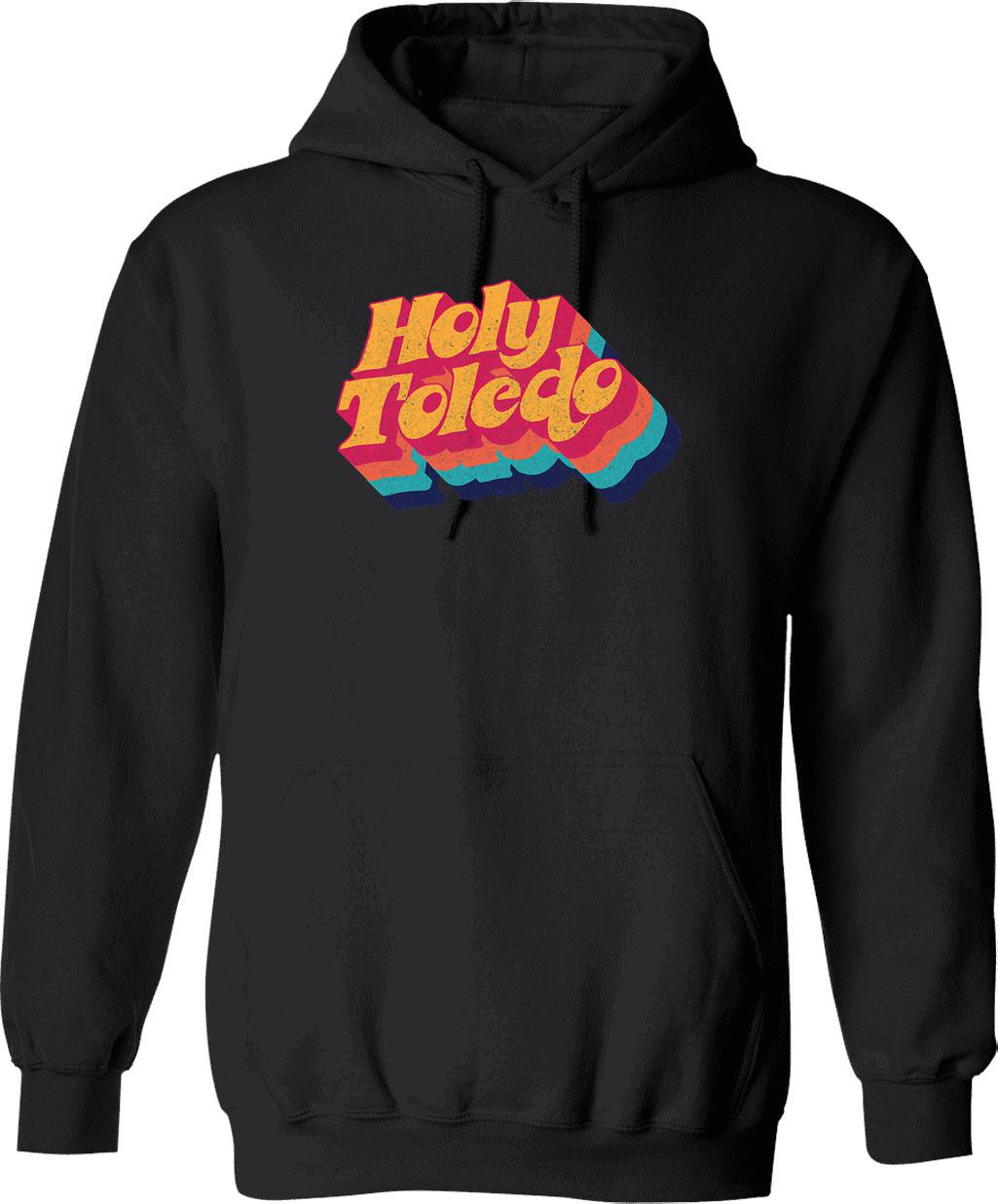 Holy Starmans Logos Hoodie - Retro Graphic Pullover Hoodie for Men & Women - Black