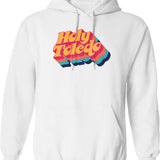 Holy Starmans Logos Hoodie - Retro Graphic Pullover Hoodie for Men & Women - White