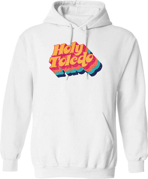 Holy Starmans Logos Hoodie - Retro Graphic Pullover Hoodie for Men & Women - White