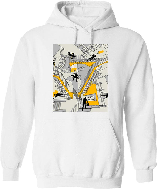 Homage Hoodie - Retro Graphic Pullover Hoodie for Men & Women - White