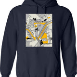 Homage Hoodie - Retro Graphic Pullover Hoodie for Men & Women - Navy