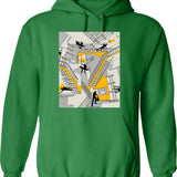 Homage Hoodie - Retro Graphic Pullover Hoodie for Men & Women - Green