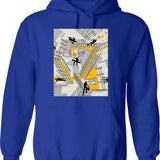 Homage Hoodie - Retro Graphic Pullover Hoodie for Men & Women - Blue