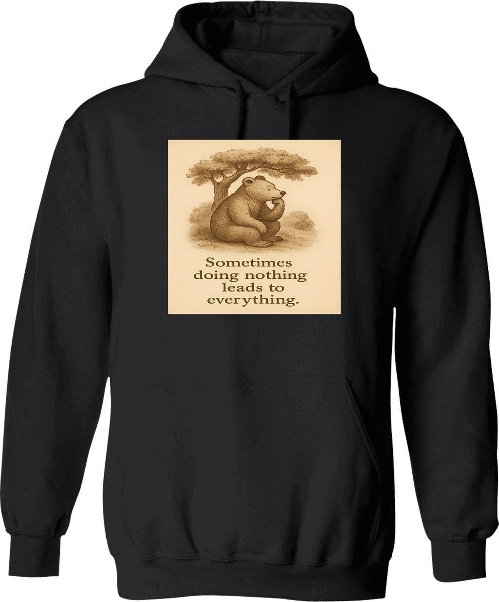 Honey Badger Vintage Grunge Sunset Background Hoodie - Black