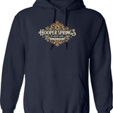 Hooky Hooky Hoodie - Retro Graphic Pullover Hoodie for Men & Women - Navy