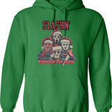 Horror Fan Fright Night 1985 Hoodie - Retro Graphic Pullover Hoodie for Men & Women - Green