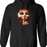 Horror Movie Characters Eating Lunch Together Vintage Hoodie - Black