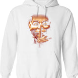 Horror Movie Characters Eating Lunch Together Vintage Hoodie - White