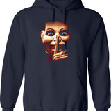 Horror Movie Characters Eating Lunch Together Vintage Hoodie - Navy