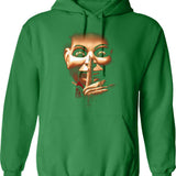 Horror Movie Characters Eating Lunch Together Vintage Hoodie - Green