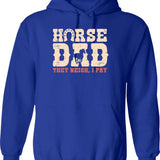 Horse Barn Girl Hoodie I Love My Horses Racing Riding Gifts - Blue